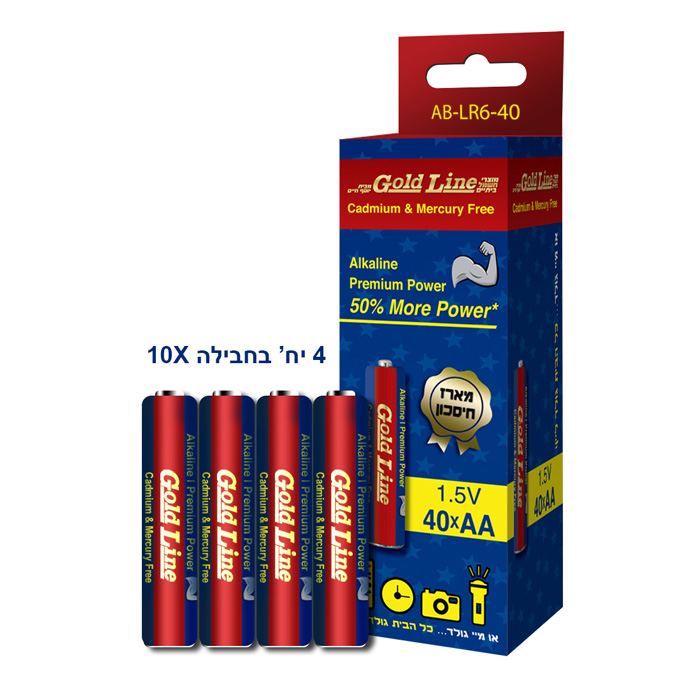 מארז 40 סוללות AA פרימיום / AB-LR6-40